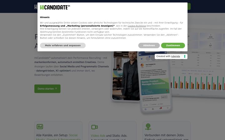 Screenshot of hicandidate.com