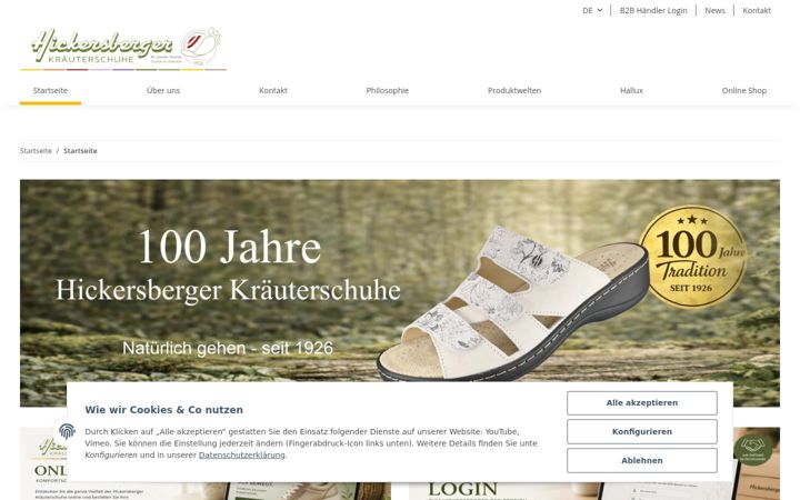 Screenshot of hickersberger.com