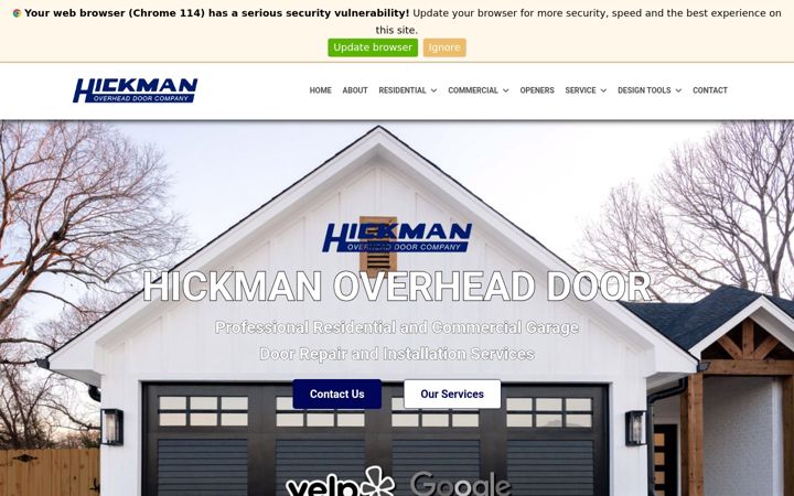 Screenshot of hickmandoor.com