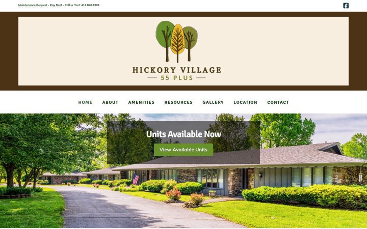 Screenshot of hickory-village.com