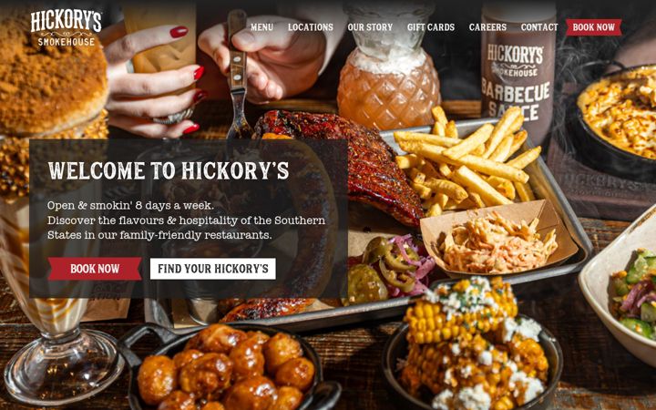 Screenshot of hickorys.co.uk