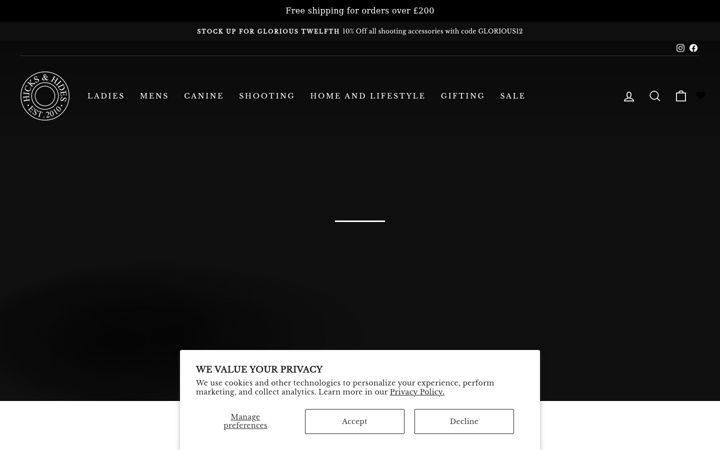 Screenshot of hicksandhides.co.uk