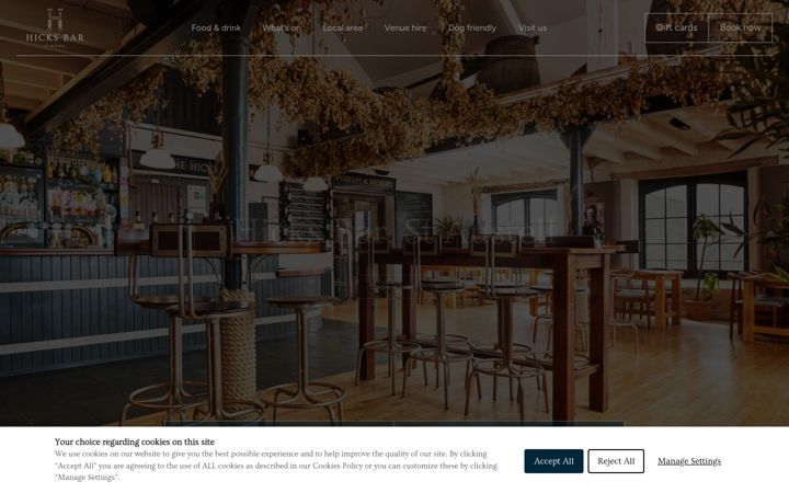 Screenshot of hicksbar.co.uk