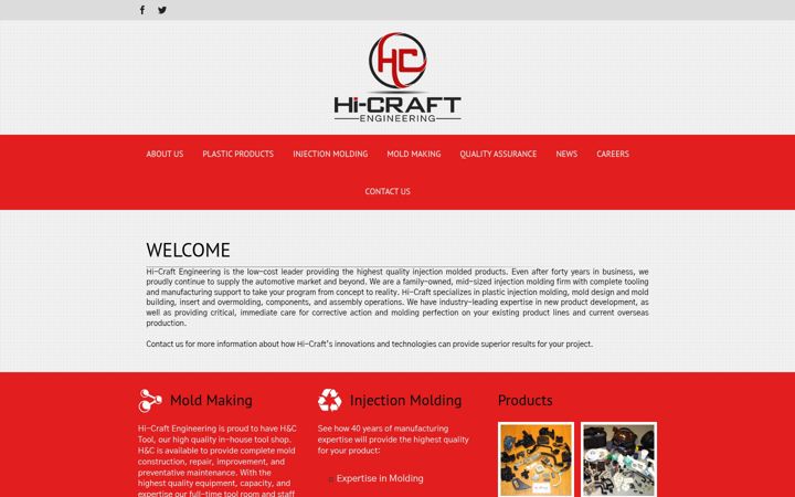 Screenshot of hicraftengineering.com