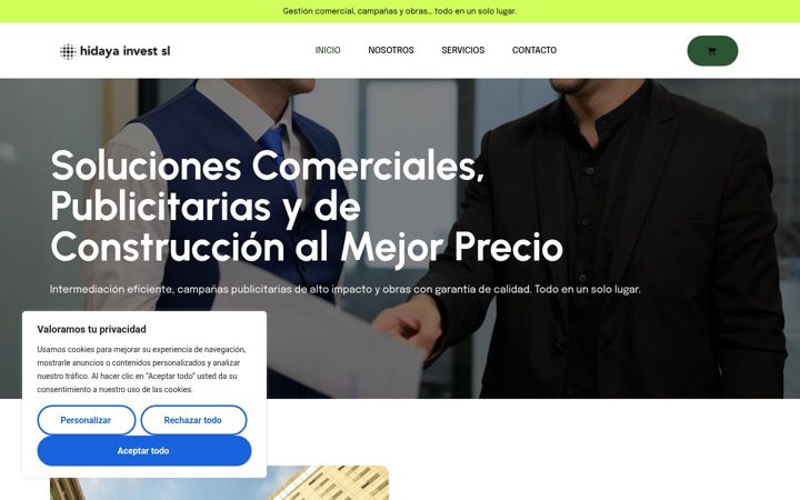 Screenshot of hidayainvest.es
