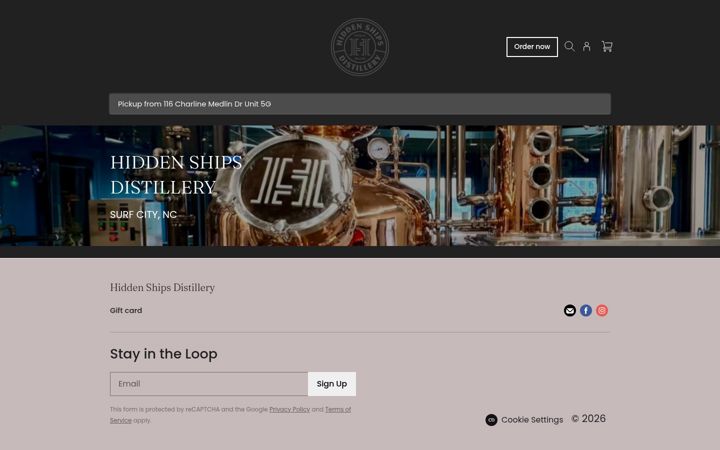 Screenshot of hidden-ships-distillery.square.site
