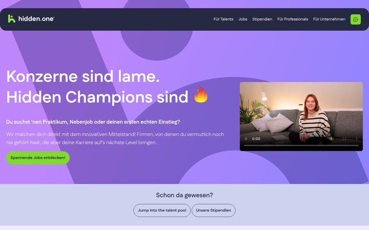 Screenshot of hidden.one