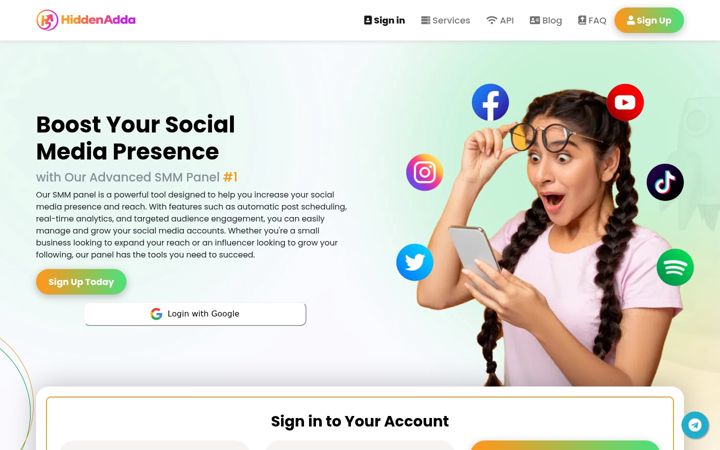 Screenshot of hiddenadda.com