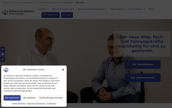 Screenshot of hiddencandidates.com