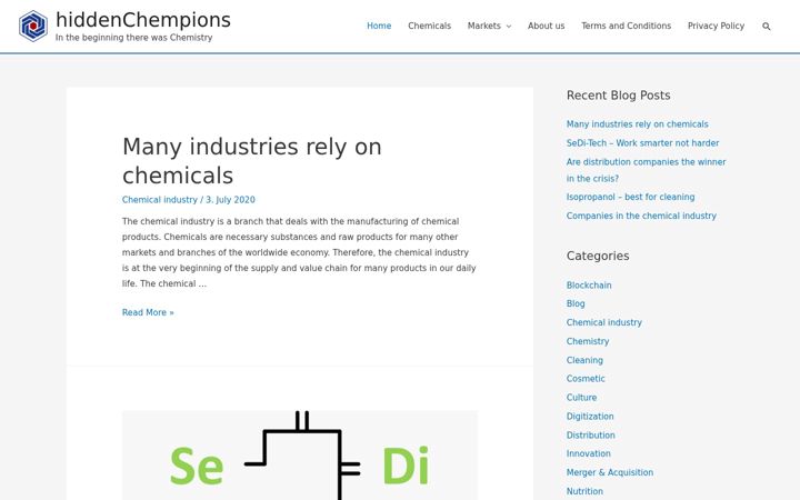 Screenshot of hiddenchempions.com