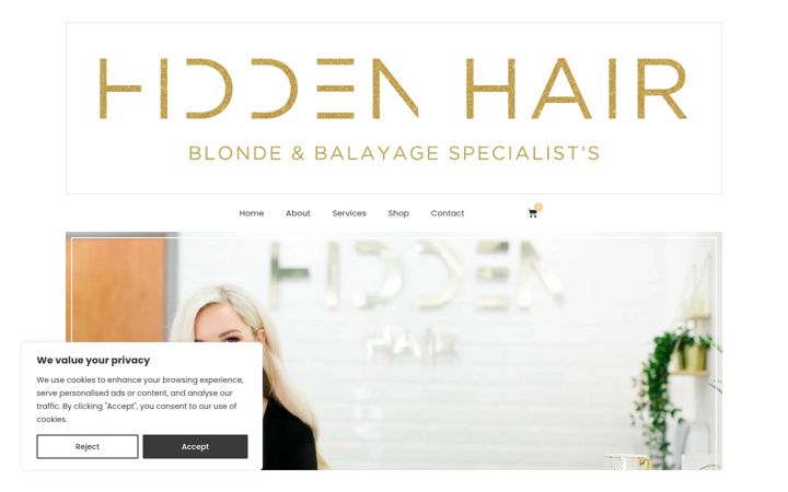Screenshot of hiddenhair.co.uk