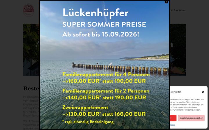 Screenshot of hiddensee-dornbusch.de