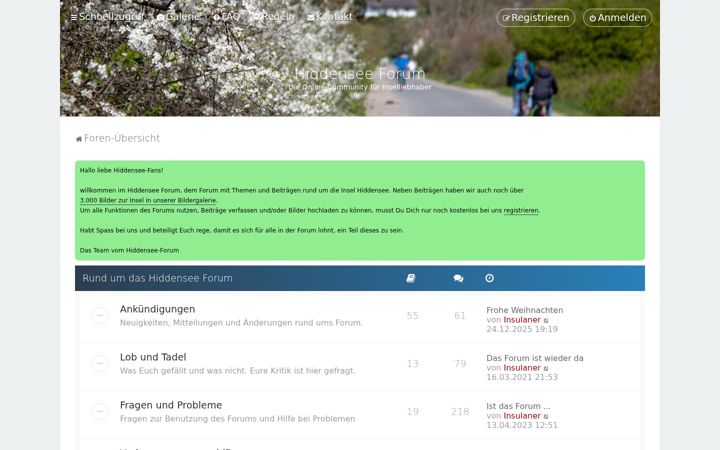 Screenshot of hiddensee-forum.de
