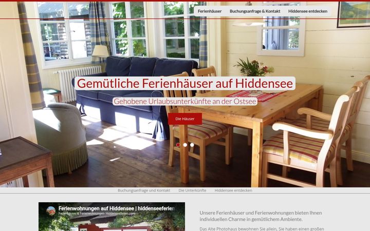 Screenshot of hiddenseeferien.com
