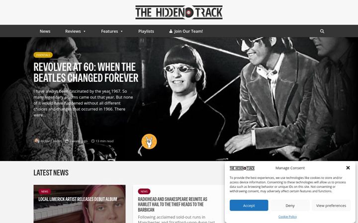 Screenshot of hiddentrack.ie
