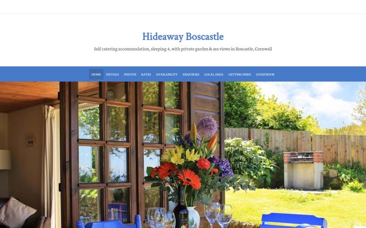Screenshot of hideawayboscastle.co.uk