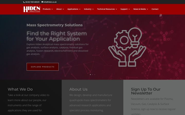 Screenshot of hidenanalytical.com