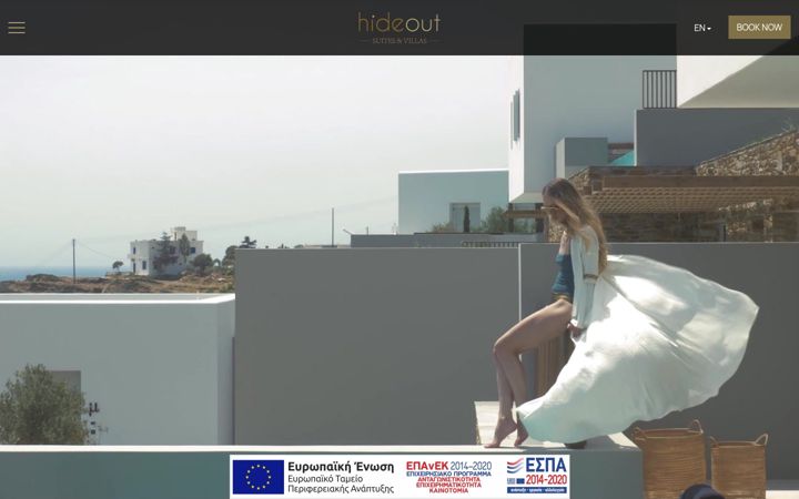Screenshot of hideoutsuites.gr