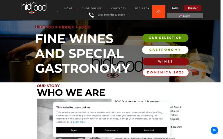 Screenshot of hidfood.com