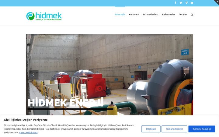 Screenshot of hidmekenerji.com