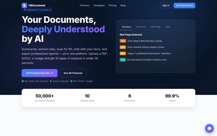 Screenshot of hidocument.com
