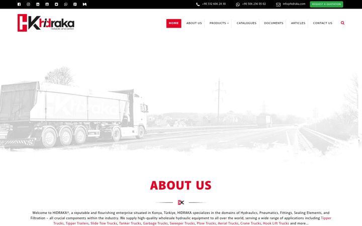 Screenshot of hidraka.com