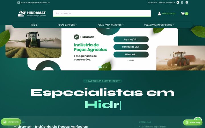 Screenshot of hidramatvendas.com.br
