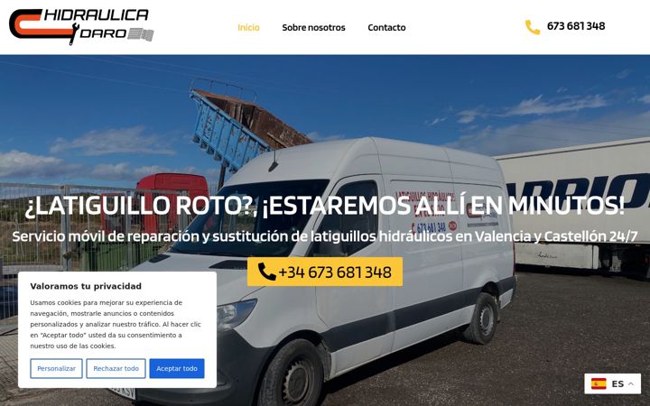 Screenshot of hidraulicadaro.com