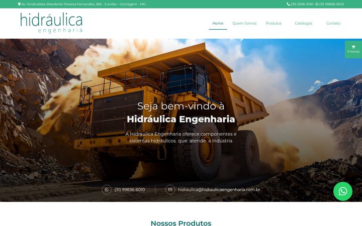 Screenshot of hidraulicaengenharia.com.br