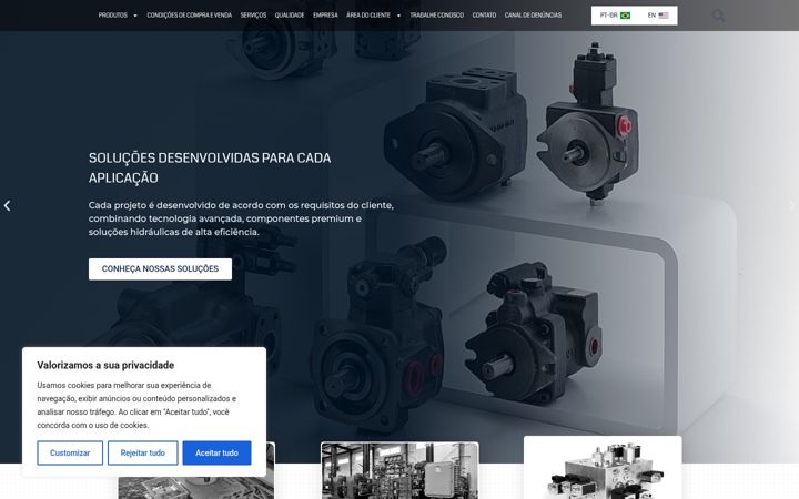 Screenshot of hidrautronica.com.br