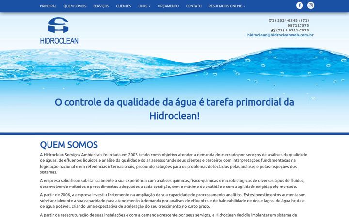 Screenshot of hidrocleanweb.com.br