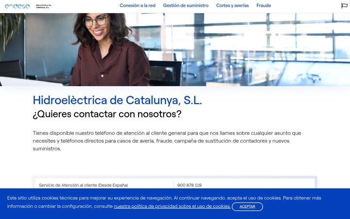 Screenshot of hidroelectricadecatalunya.com
