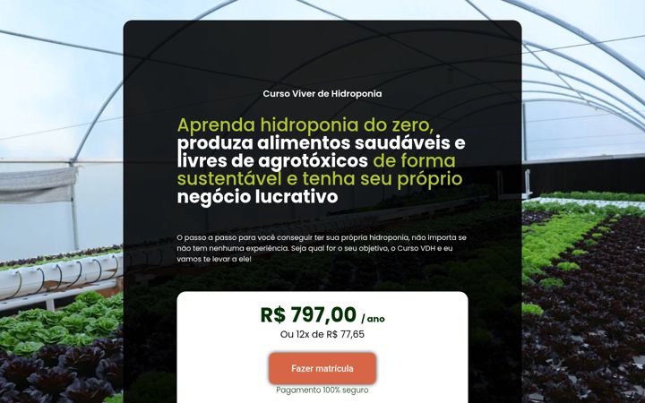 Screenshot of hidroponiaecolucrativa.com