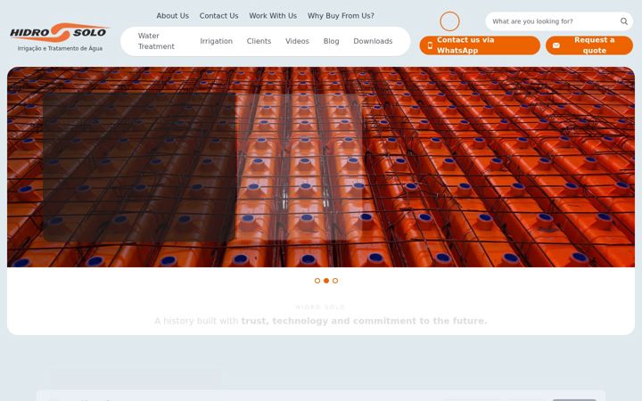 Screenshot of hidrosolo.com.br