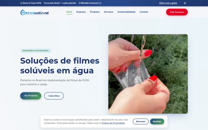 Screenshot of hidrossoluvel.com.br