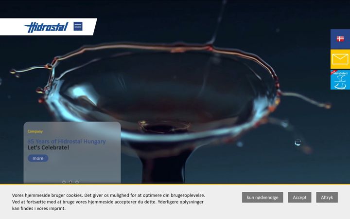 Screenshot of hidrostal.dk