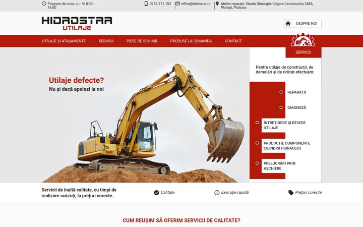 Screenshot of hidrostar.ro