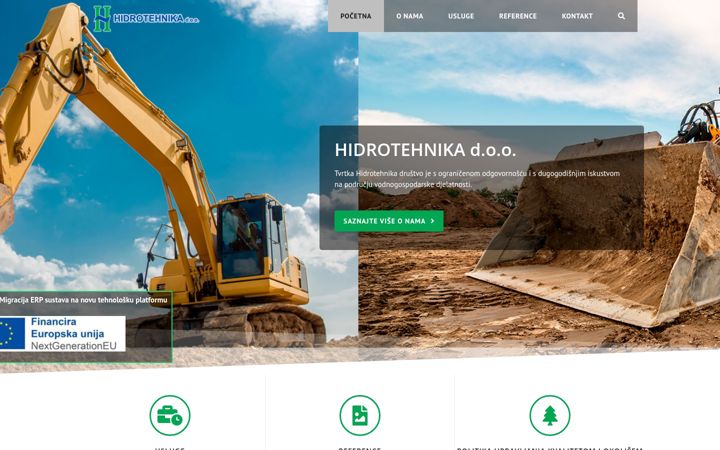 Screenshot of hidrotehnika.hr