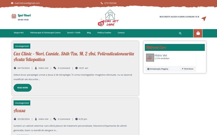 Screenshot of hidrovet.ro