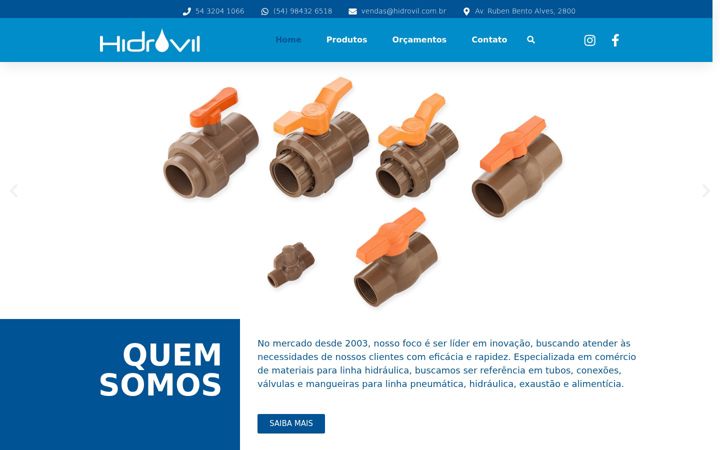 Screenshot of hidrovil.com.br