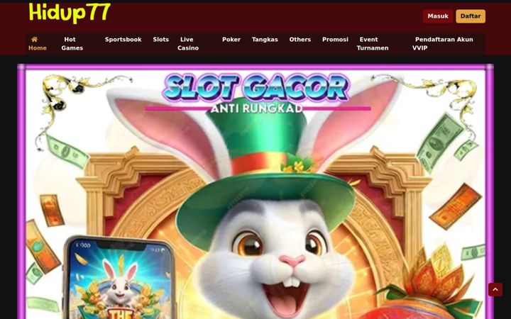 Screenshot ta' hidup77.com