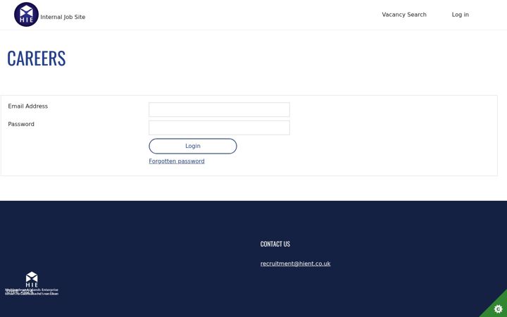 Screenshot of hie-internalrecruitment.co.uk