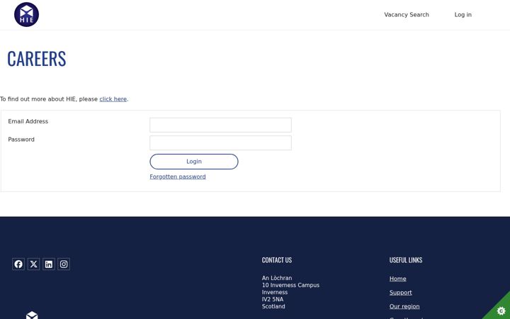 Screenshot of hie-recruitment.co.uk
