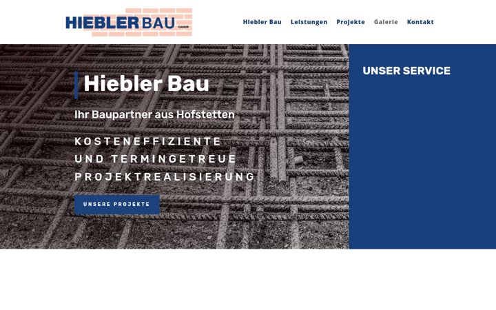 Screenshot of hiebler-bau.de
