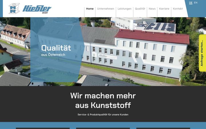 Screenshot of hiebler-gmbh.at