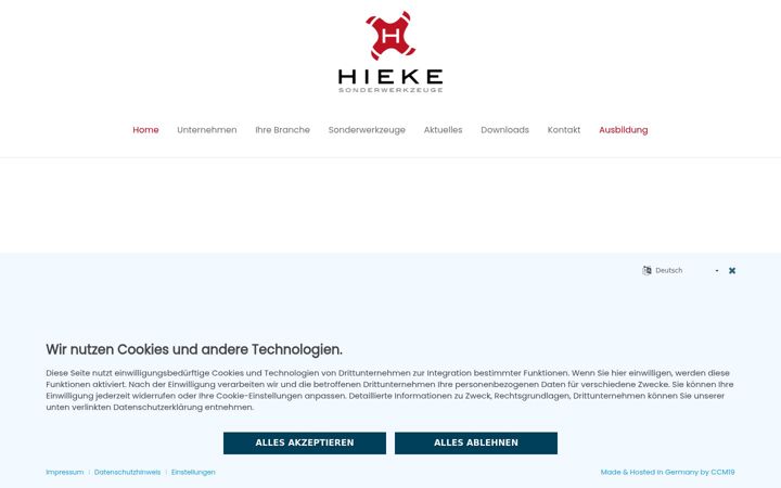 Screenshot of hieke-sonderwerkzeuge.com