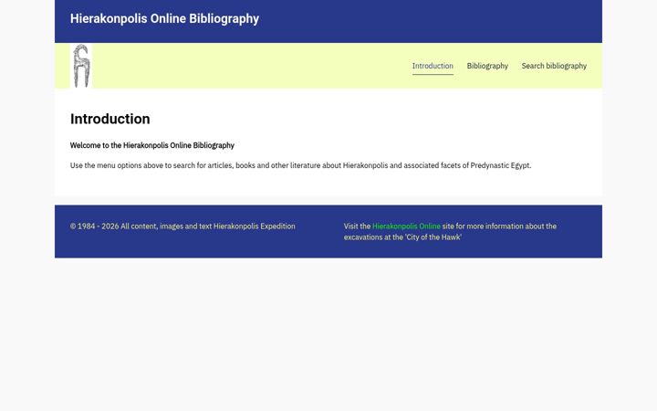 Screenshot of hierakonpolis-online.info