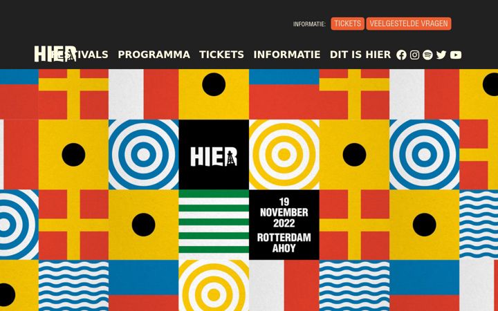 Screenshot of hierfestival.nl