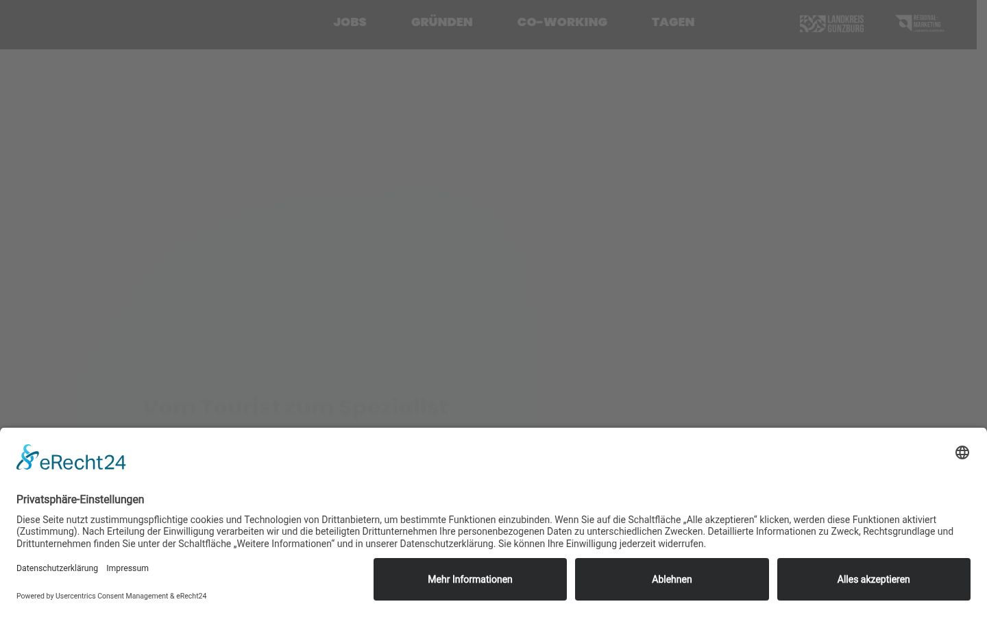 Screenshot του banner συγκατάθεσης που εμφανίστηκε πριν από οποιαδήποτε αλληλεπίδραση