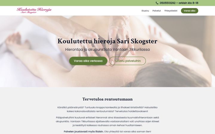 Screenshot of hierojasariskogster.fi